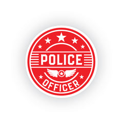 Proud Police Officer Emblem Car Sticker