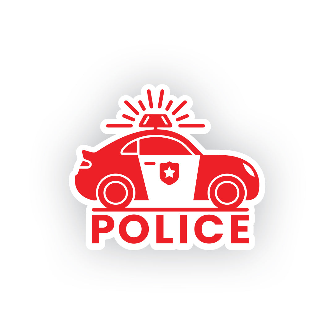 Hello Police Sticker Police Patrol Service Badge Sticker for Road Safety – Rhino Industries