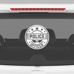 Proud Police Officer Emblem Car Sticker
