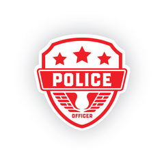 Elegant Police Officer Emblem Sticker