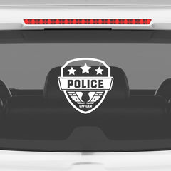 Elegant Police Officer Emblem Sticker