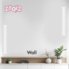 Woven Lattice Kolam Border Sticker for Elegant Home Entry Decor