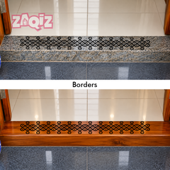 Decorative Entrance Border Floor Decal for Indian Home Interiors
