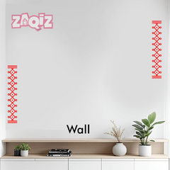 Diamond Weave Kolam Border Sticker for Elegant Door Entrance Decor
