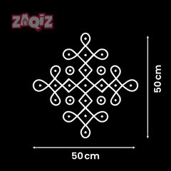 Traditional Entrance Kolam Floor Sticker for Home Decor and Festive Welcome