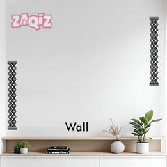 Woven Lattice Kolam Border Sticker for Elegant Home Entry Decor