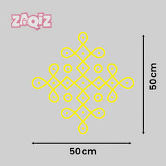 Traditional Entrance Kolam Floor Sticker for Home Decor and Festive Welcome