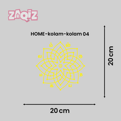 Sri Labam Lakshmi Kolam Floor Sticker for Prosperous Home Entrance