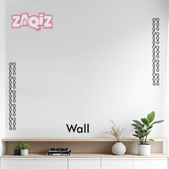 Infinity Weave Kolam Border Sticker for Elegant Entrance Decoration