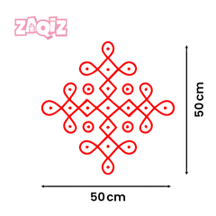 Traditional Entrance Kolam Floor Sticker for Home Decor and Festive Welcome