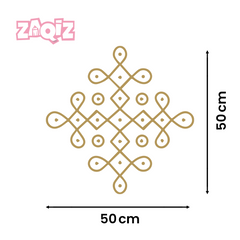 Traditional Entrance Kolam Floor Sticker for Home Decor and Festive Welcome
