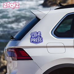 Zaqiz Press Media Sticker Official Entry Decal