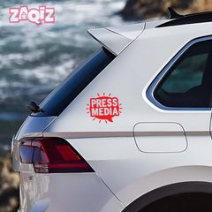 Zaqiz Press Media Sticker Official Car Label