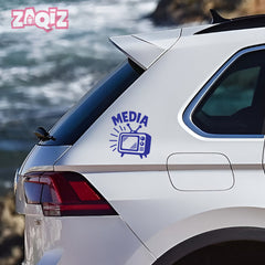Zaqiz Press Media Sticker Breaking News Car Sticker