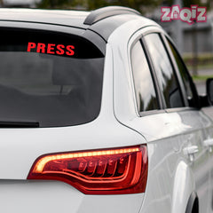 Zaqiz Press Media Sticker 24/7 Coverage Car Pass