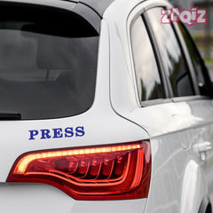 Zaqiz Press Media Sticker Field Reporter Vehicle Badge