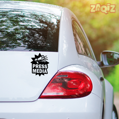 Zaqiz Press Media Sticker Frontline Reporter Badge