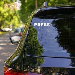 Zaqiz Press Media Sticker 24/7 Coverage Car Pass
