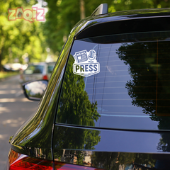 Zaqiz Press Media Sticker Official Entry Decal