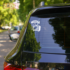 Zaqiz Press Media Sticker Breaking News Car Sticker