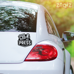 Zaqiz Press Media Sticker Official Entry Decal