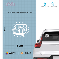 Zaqiz Press Media Sticker Official Car Label