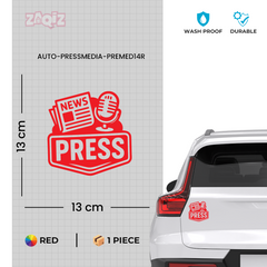 Zaqiz Press Media Sticker Official Entry Decal