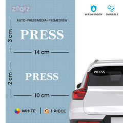 Zaqiz Press Media Sticker Media Crew Access Sticker