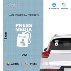 Zaqiz Press Media Sticker On-Duty Entry Sticker