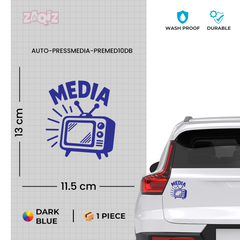 Zaqiz Press Media Sticker Breaking News Car Sticker