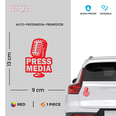 Zaqiz Press Media Sticker Elite Vehicle Pass