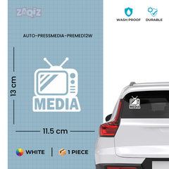 Zaqiz Press Media Sticker High-Visibility Press Pass