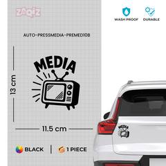 Zaqiz Press Media Sticker Breaking News Car Sticker