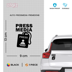 Zaqiz Press Media Sticker On-Duty Entry Sticker