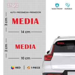 Zaqiz Press Media Sticker Broadcast Team Vehicle Decal