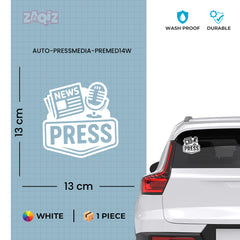 Zaqiz Press Media Sticker Official Entry Decal