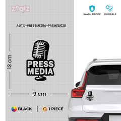 Zaqiz Press Media Sticker Elite Vehicle Pass
