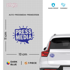 Zaqiz Press Media Sticker Official Car Label