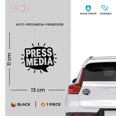 Zaqiz Press Media Sticker Official Car Label