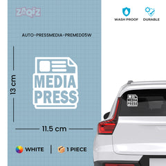 Zaqiz Press Media Sticker Exclusive Coverage Tag