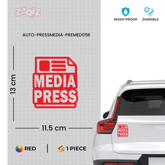 Zaqiz Press Media Sticker Exclusive Coverage Tag
