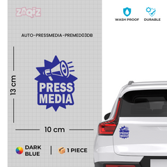Zaqiz Press Media Sticker Frontline Reporter Badge