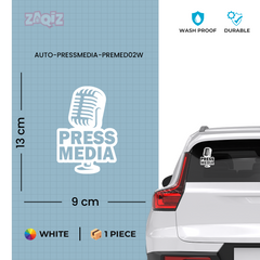 Zaqiz Press Media Sticker Elite Vehicle Pass