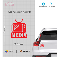 Zaqiz Press Media Sticker High-Visibility Press Pass