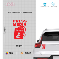 Zaqiz Press Media Sticker On-Duty Entry Sticker