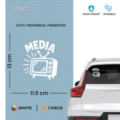 Zaqiz Press Media Sticker Breaking News Car Sticker
