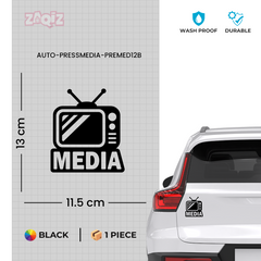 Zaqiz Press Media Sticker High-Visibility Press Pass