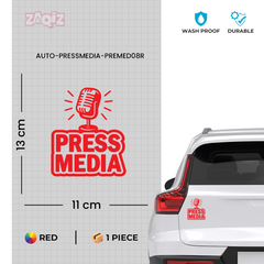 Zaqiz Press Media Sticker Premium Journalist Sticker