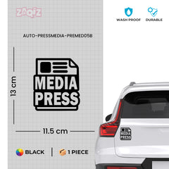 Zaqiz Press Media Sticker Exclusive Coverage Tag