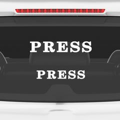 Zaqiz Press Media Sticker Field Reporter Vehicle Badge